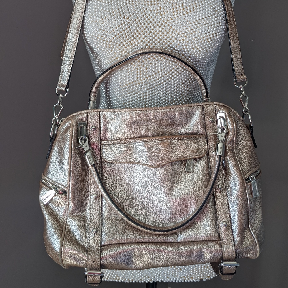 Rebecca Minkoff Cupid rose gold satchel